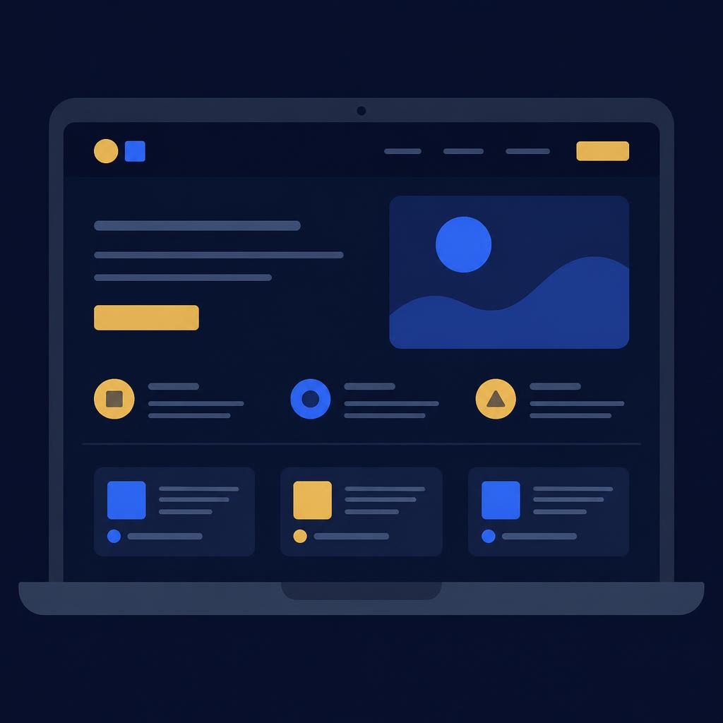 Minimalistische Website-Illustration